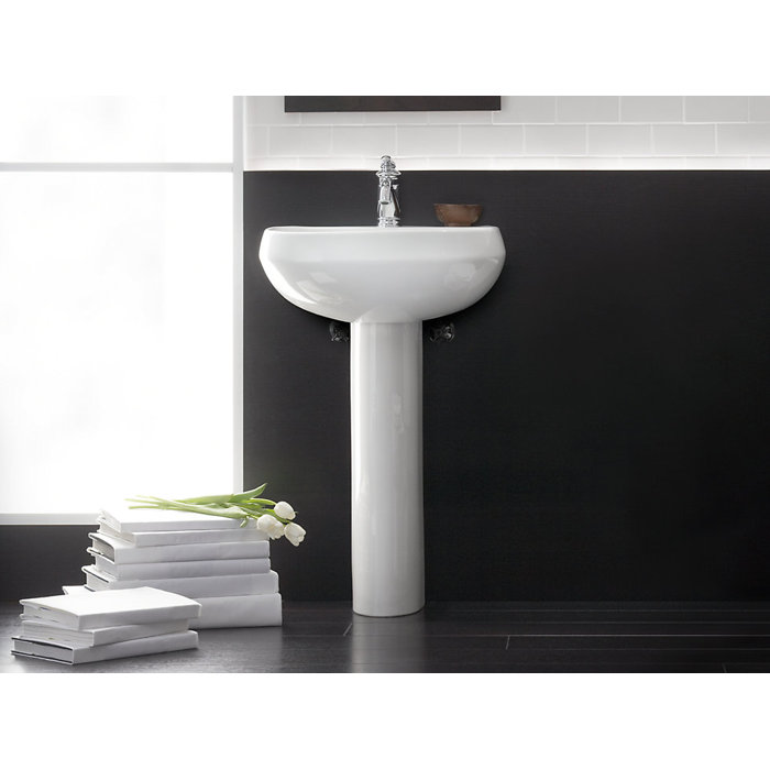 K229310 Kohler Wellworth® Ceramic Pedestal Bathroom Sink with